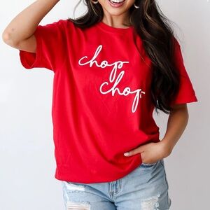 Chop Chop Red Graphic Tee